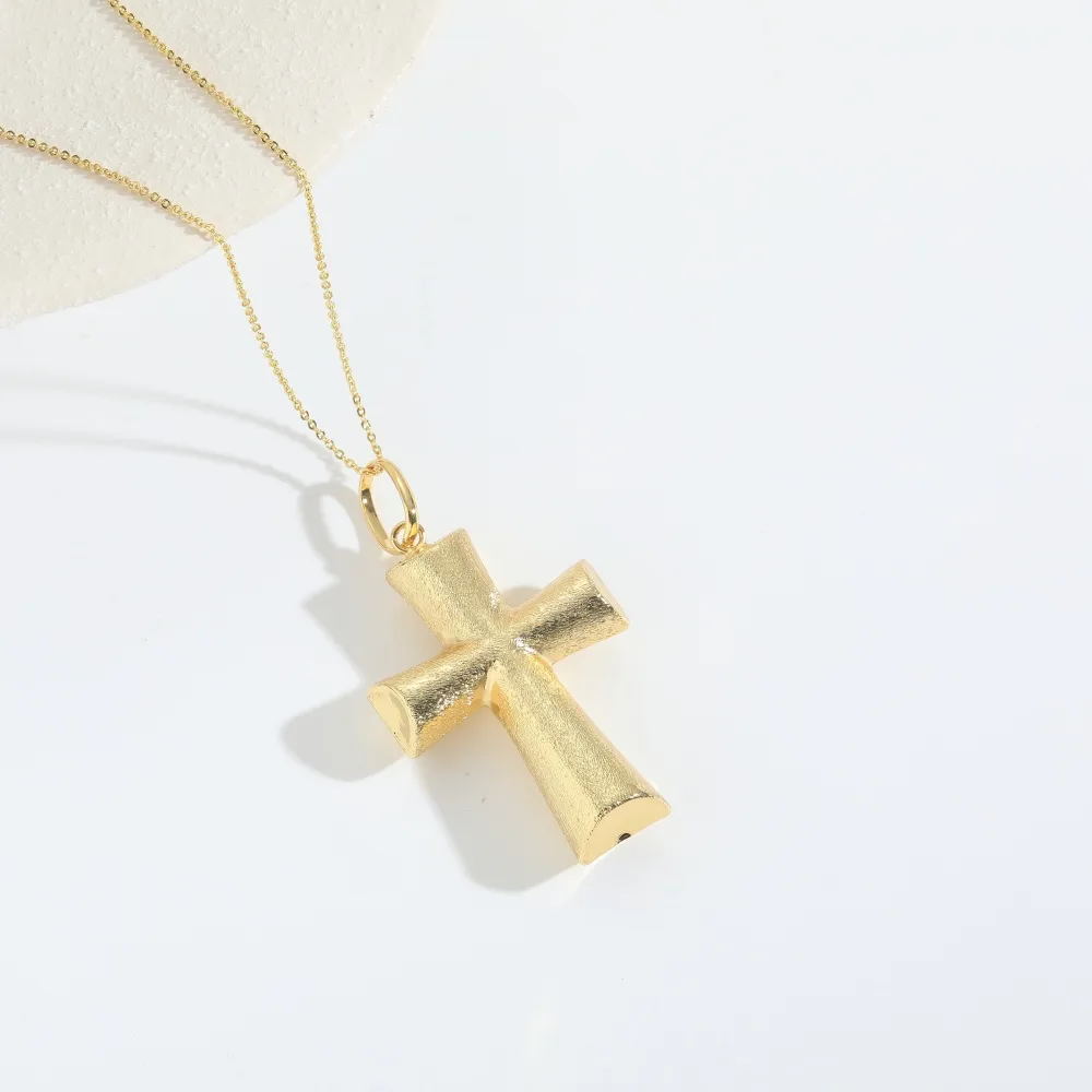 Traverser Forme De Cœur Décontractée Style Classique Le Cuivre Plaqué Or 14K Pendentif Polissage Fermeture À Boucle De Type Homard display picture 1