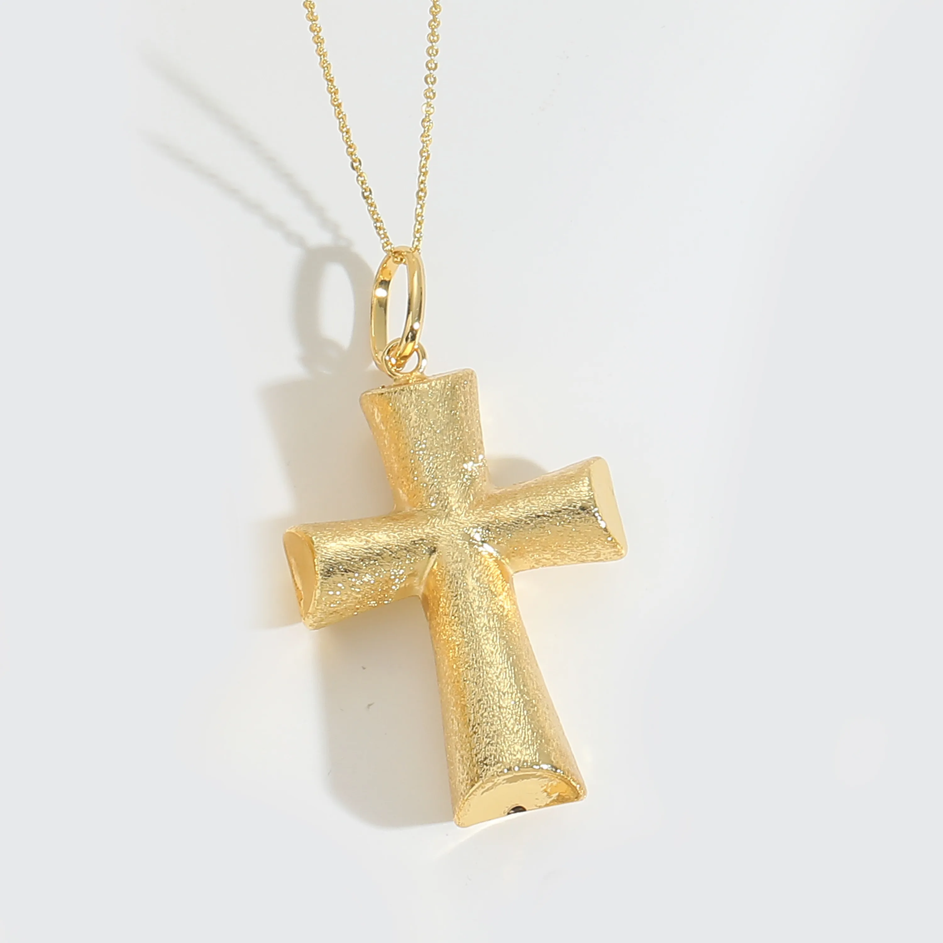 Cross Heart Shape Casual Classic Style Copper 14K Gold Plated Pendant Necklace Polishing Lobster Trigger Clasp Closure display picture 8