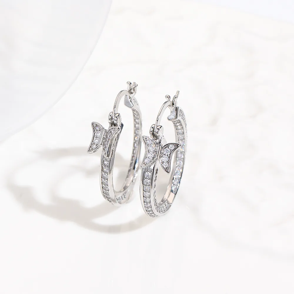 1 Paire Géométrie Élégant Glamour Mignon Le Cuivre Plaqué Or 18K Or Blanc Plaqué Zircon Asymétrique Géométrie Boucles D'oreilles display picture 5