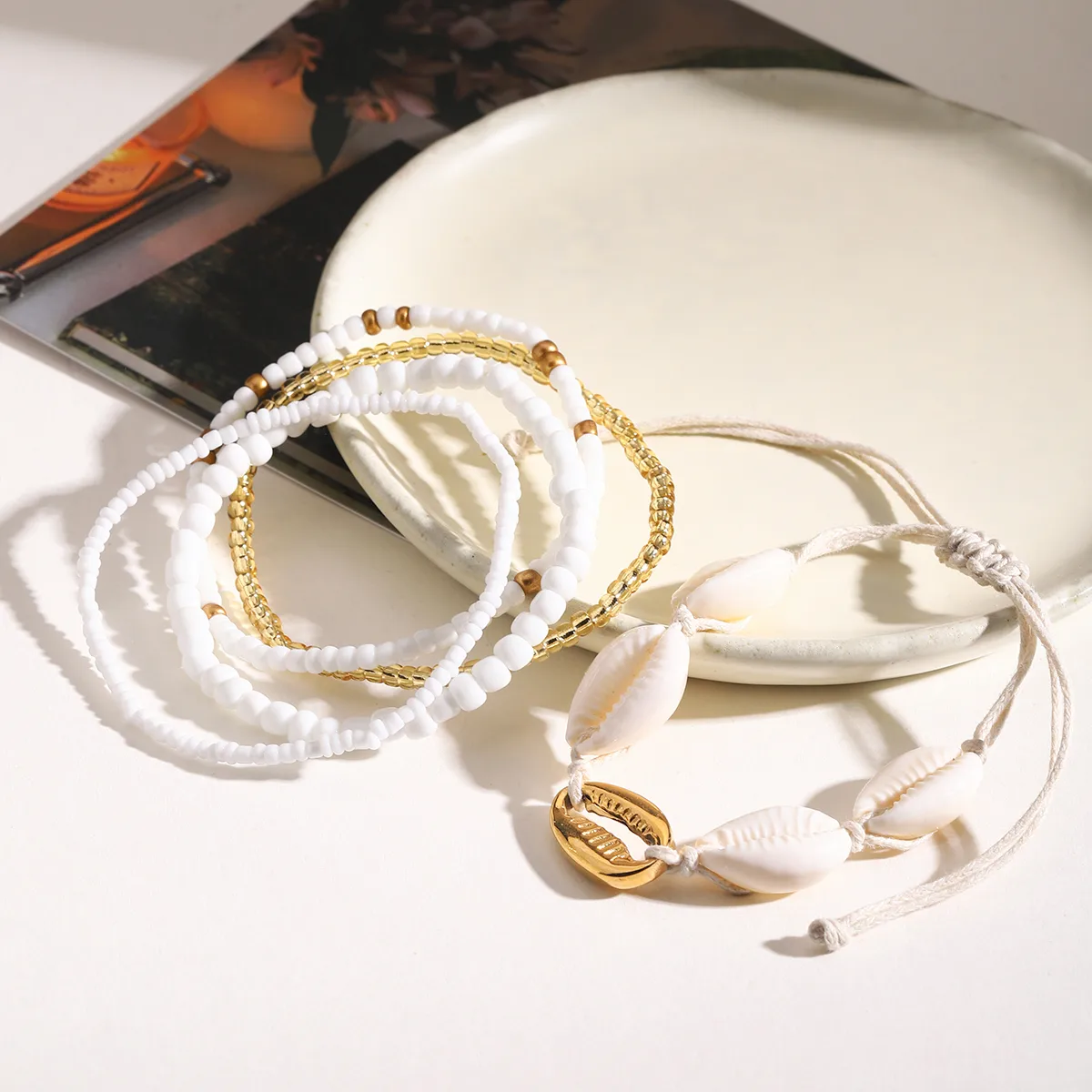 Ocean Shell Vacation Beach Simple Style 316 Stainless Steel  Bracelets In Bulk display picture 2