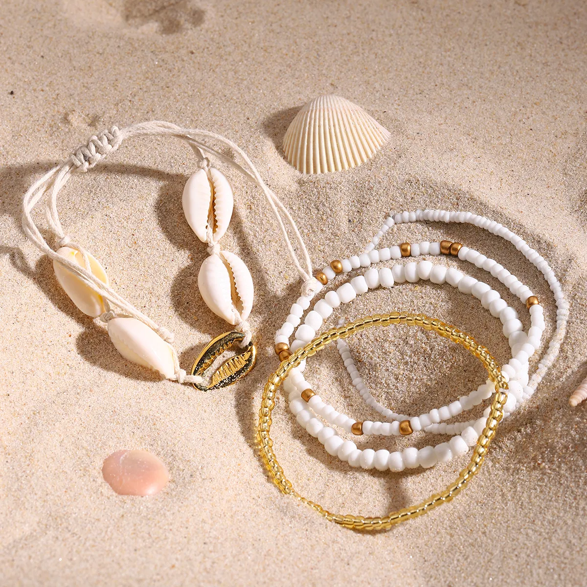 Océan Coquille Vacances Plage Style Simple Acier Inoxydable 316 Bracelets En Masse display picture 5