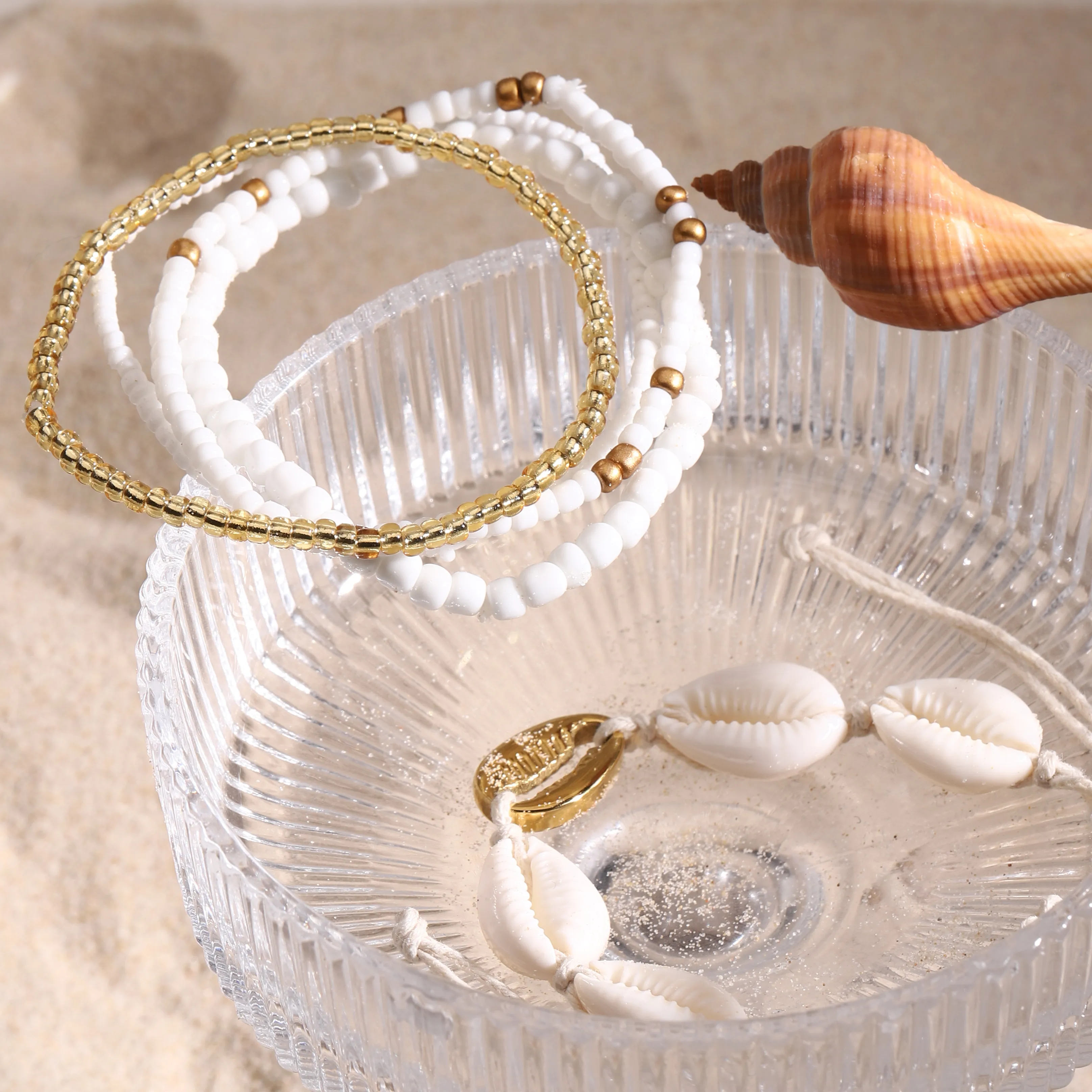 Ocean Shell Vacation Beach Simple Style 316 Stainless Steel  Bracelets In Bulk display picture 6