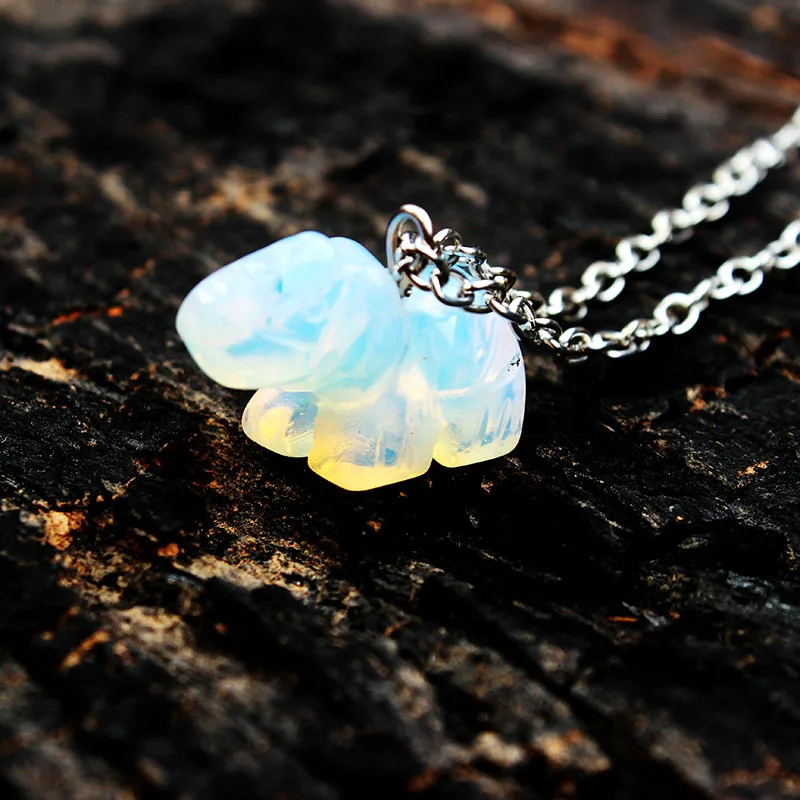 Elephant Retro Simple Style Alloy Crystal Pendant Necklace Wholesale display picture 23