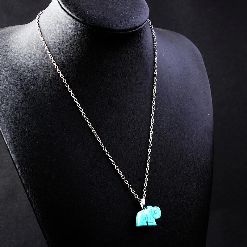 Elephant Retro Simple Style Alloy Crystal Pendant Necklace Wholesale display picture 17