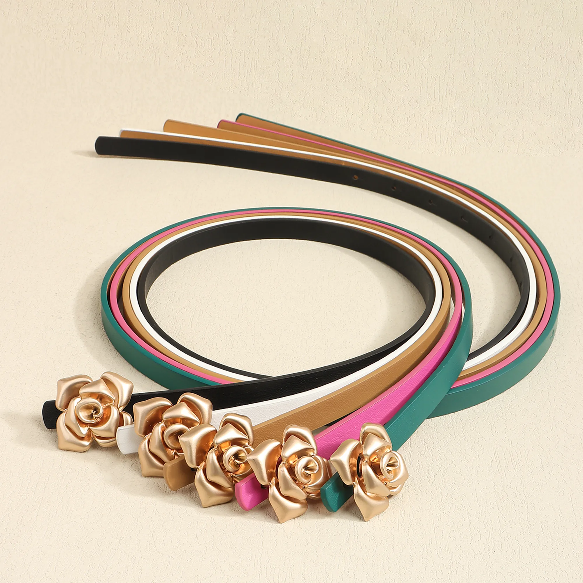 Women's Elegant Vintage Style Preppy Style Pu Alloy Pu Alloy Leather Belts display picture 3