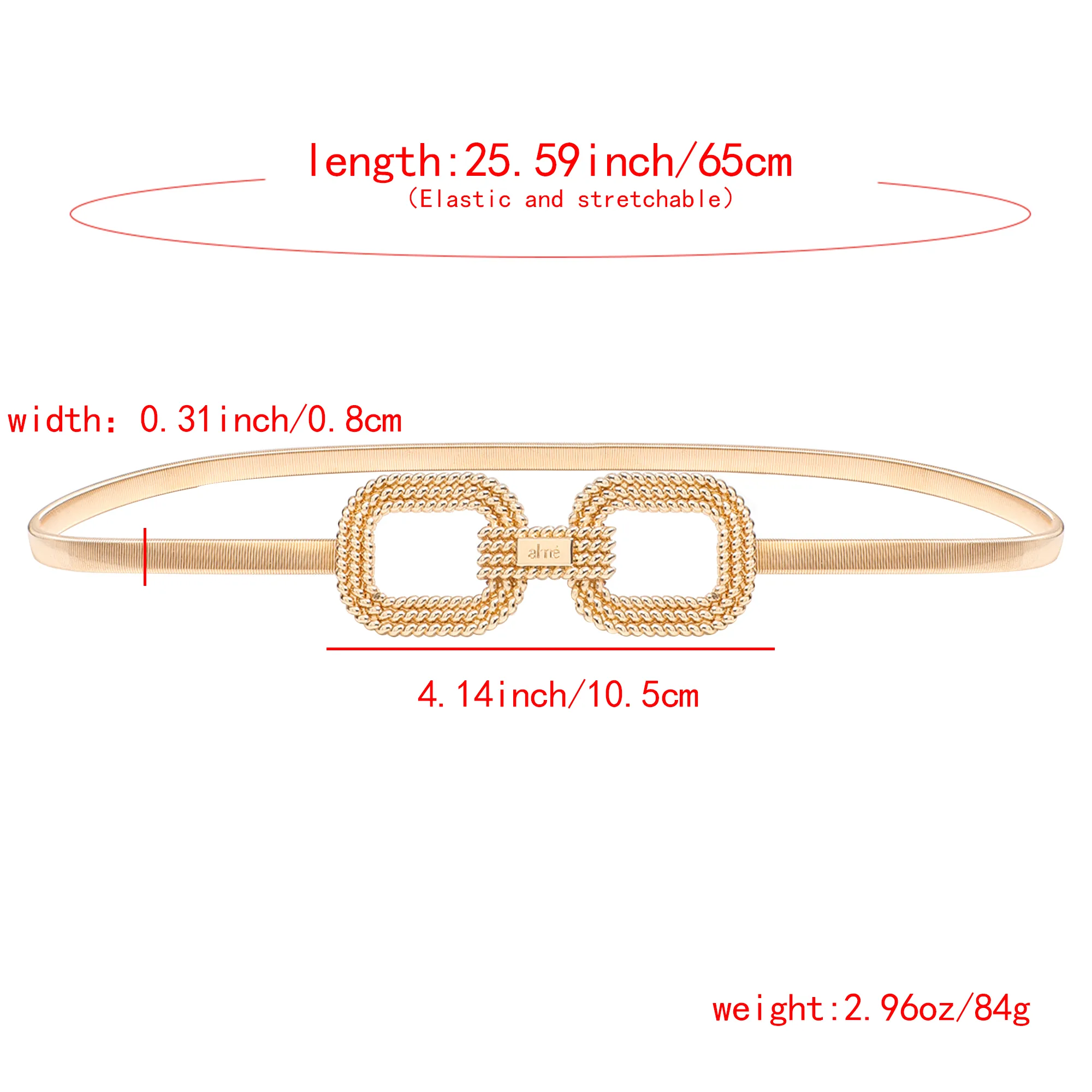 Women's Vintage Style Formal Simple Style Alloy Alloy Buckle Chain Belts display picture 3