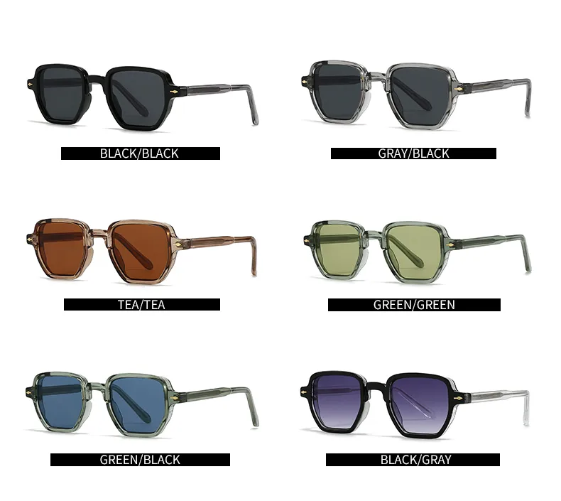 Polygone Décontractée Élégant Couleur Unie Pc Plein Cadre Femmes De Lunettes De Soleil display picture 5