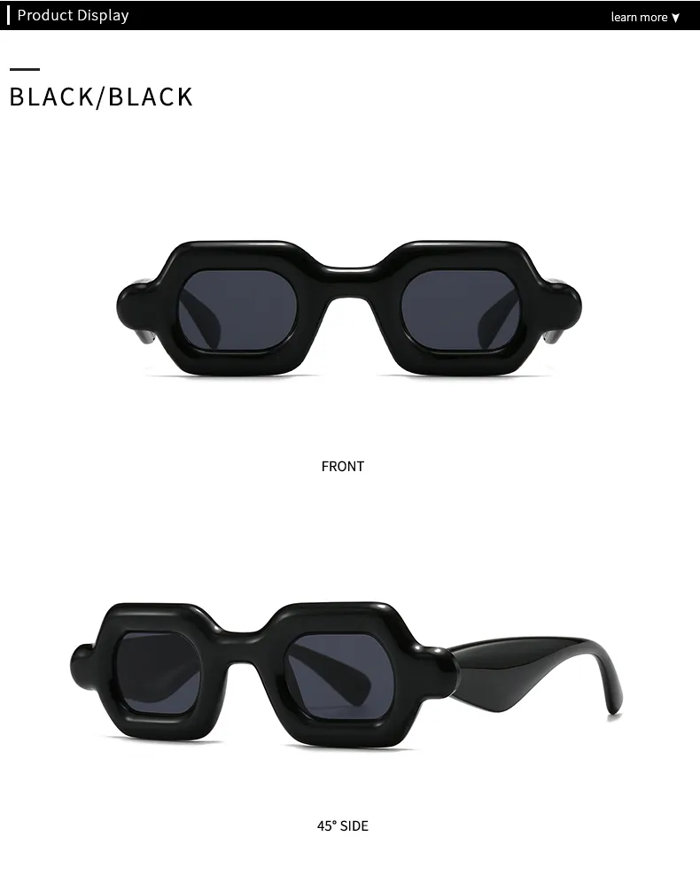 Cuadrado Casual Color Sólido Ordenador Personal Lentes Tintados Con Degradado Fotograma Completo Gafas De Sol Mujer display picture 2