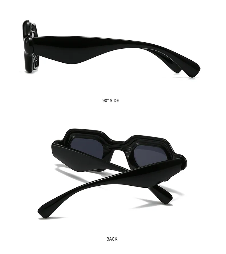 Cuadrado Casual Color Sólido Ordenador Personal Lentes Tintados Con Degradado Fotograma Completo Gafas De Sol Mujer display picture 5