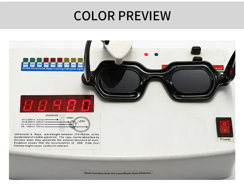 Cuadrado Casual Color Sólido Ordenador Personal Lentes Tintados Con Degradado Fotograma Completo Gafas De Sol Mujer display picture 3