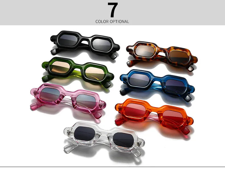 Cuadrado Casual Color Sólido Ordenador Personal Lentes Tintados Con Degradado Fotograma Completo Gafas De Sol Mujer display picture 7