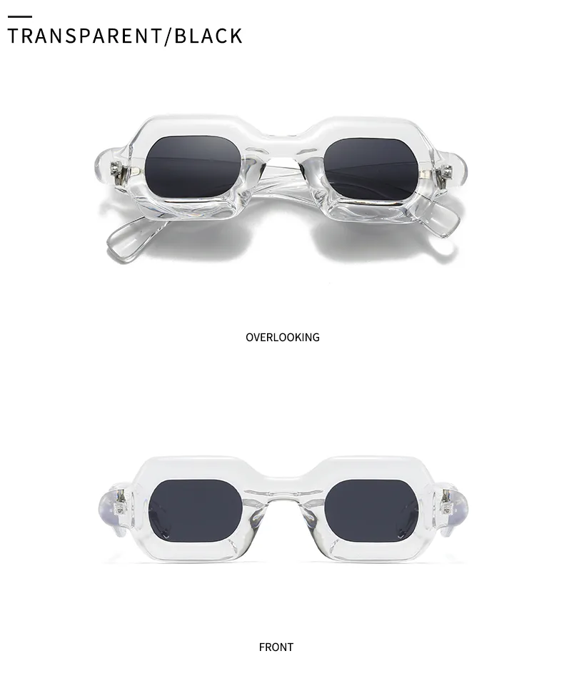 Cuadrado Casual Color Sólido Ordenador Personal Lentes Tintados Con Degradado Fotograma Completo Gafas De Sol Mujer display picture 1