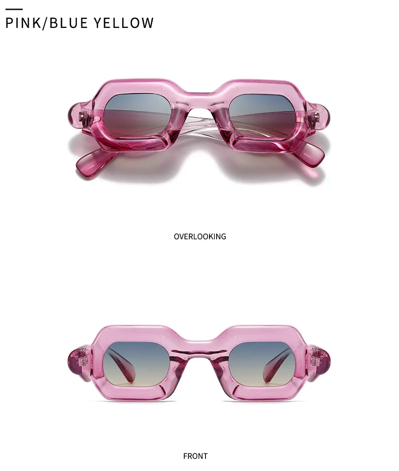 Cuadrado Casual Color Sólido Ordenador Personal Lentes Tintados Con Degradado Fotograma Completo Gafas De Sol Mujer display picture 11