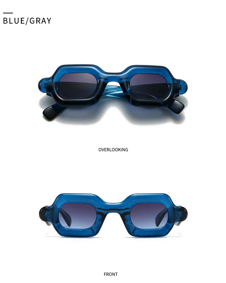 Cuadrado Casual Color Sólido Ordenador Personal Lentes Tintados Con Degradado Fotograma Completo Gafas De Sol Mujer display picture 13