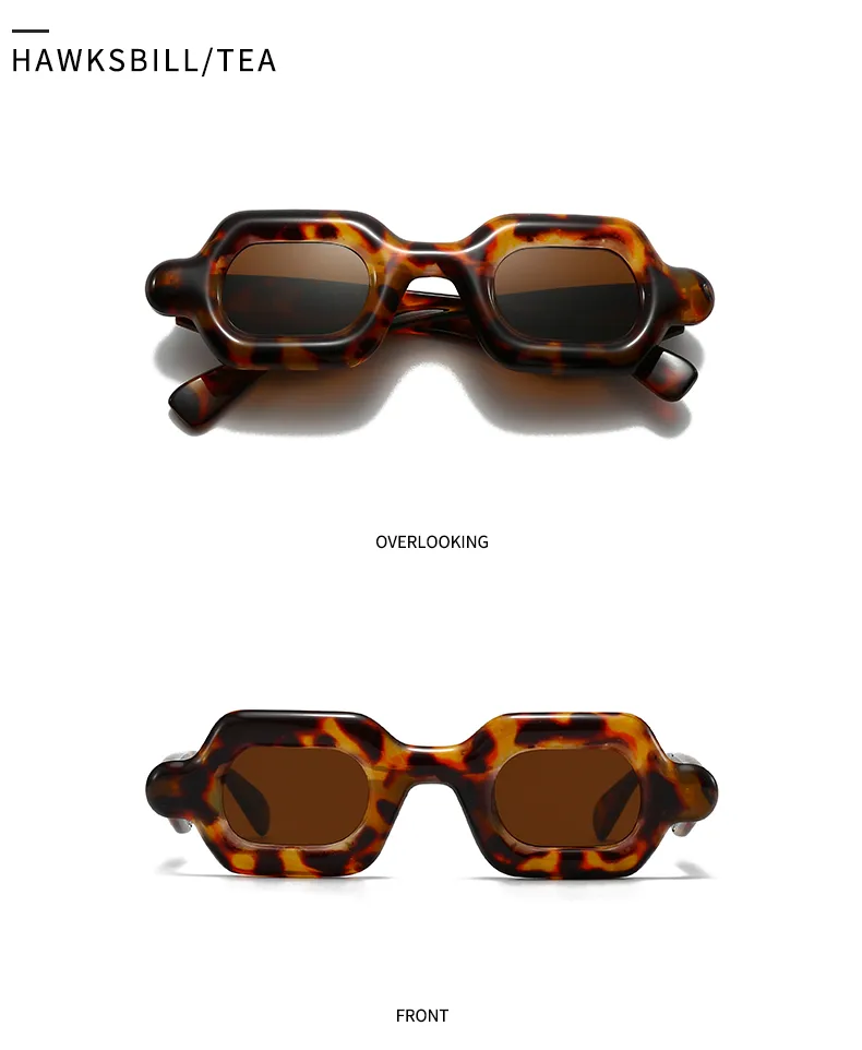 Carré Décontractée Couleur Unie Pc Verres Teintés Dégradés Plein Cadre Femmes De Lunettes De Soleil display picture 16