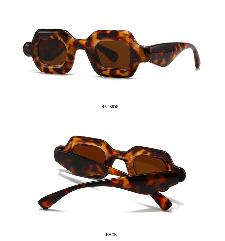 Cuadrado Casual Color Sólido Ordenador Personal Lentes Tintados Con Degradado Fotograma Completo Gafas De Sol Mujer display picture 19