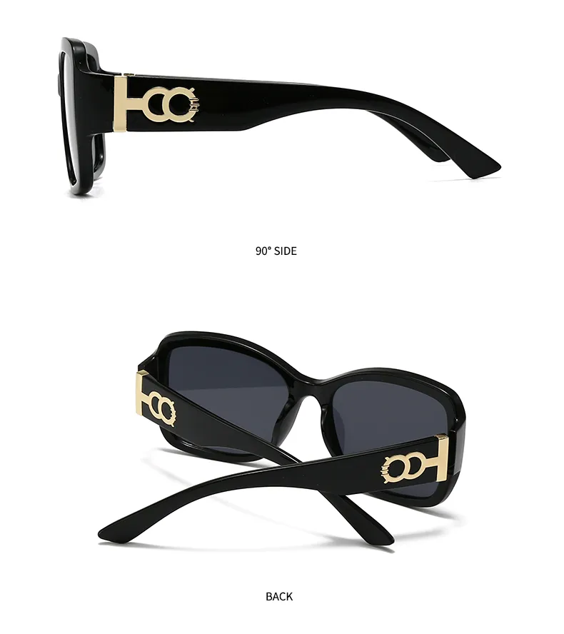 Ojo De Gato Casual Estilo Moderno Ordenador Personal Lentes Tintados Con Degradado Fotograma Completo Gafas De Sol Mujer display picture 3