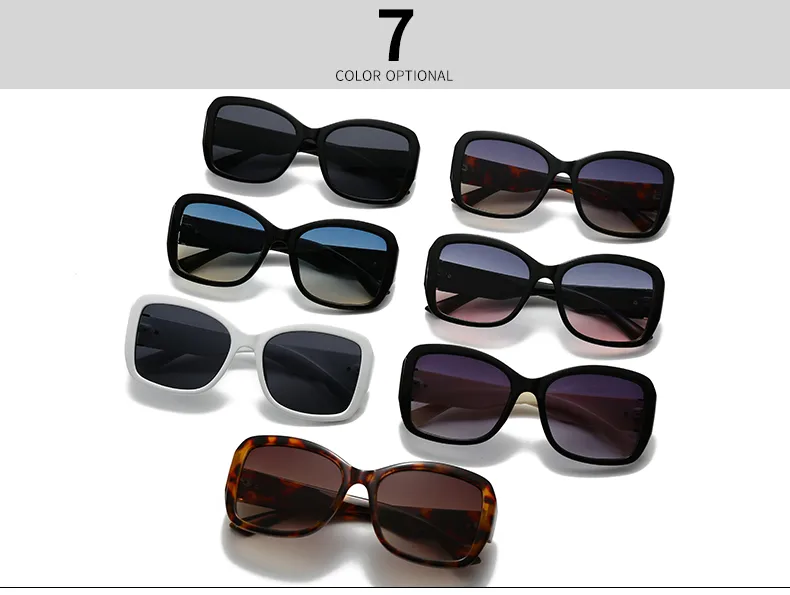 Ojo De Gato Casual Estilo Moderno Ordenador Personal Lentes Tintados Con Degradado Fotograma Completo Gafas De Sol Mujer display picture 5