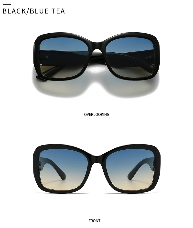 Cat Eye Casual Modern Style Pc Gradient Tinted Lenses Full Frame Women's Sunglasses display picture 13