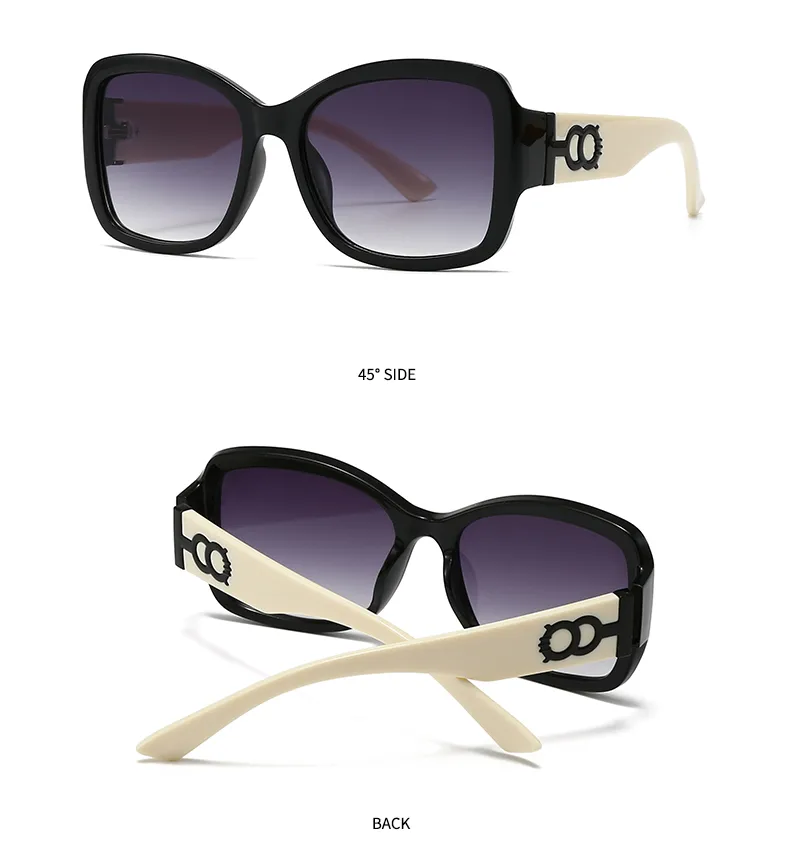 Ojo De Gato Casual Estilo Moderno Ordenador Personal Lentes Tintados Con Degradado Fotograma Completo Gafas De Sol Mujer display picture 17