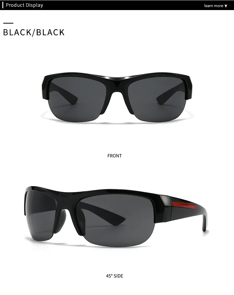 Square Casual Modern Style Solid Color Pc Gradient Tinted Lenses Half Frame Women's Sunglasses display picture 2