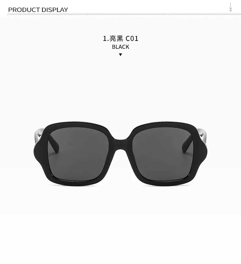 Cuadrado Casual Ropa De Calle Lentes Ordenador Personal Resina Lentes Tintados Con Degradado Fotograma Completo Gafas De Sol Mujer display picture 3