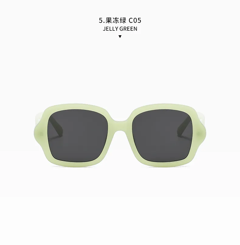 Cuadrado Casual Ropa De Calle Lentes Ordenador Personal Resina Lentes Tintados Con Degradado Fotograma Completo Gafas De Sol Mujer display picture 4