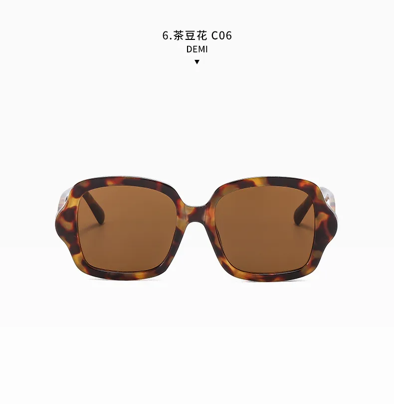 Cuadrado Casual Ropa De Calle Lentes Ordenador Personal Resina Lentes Tintados Con Degradado Fotograma Completo Gafas De Sol Mujer display picture 7