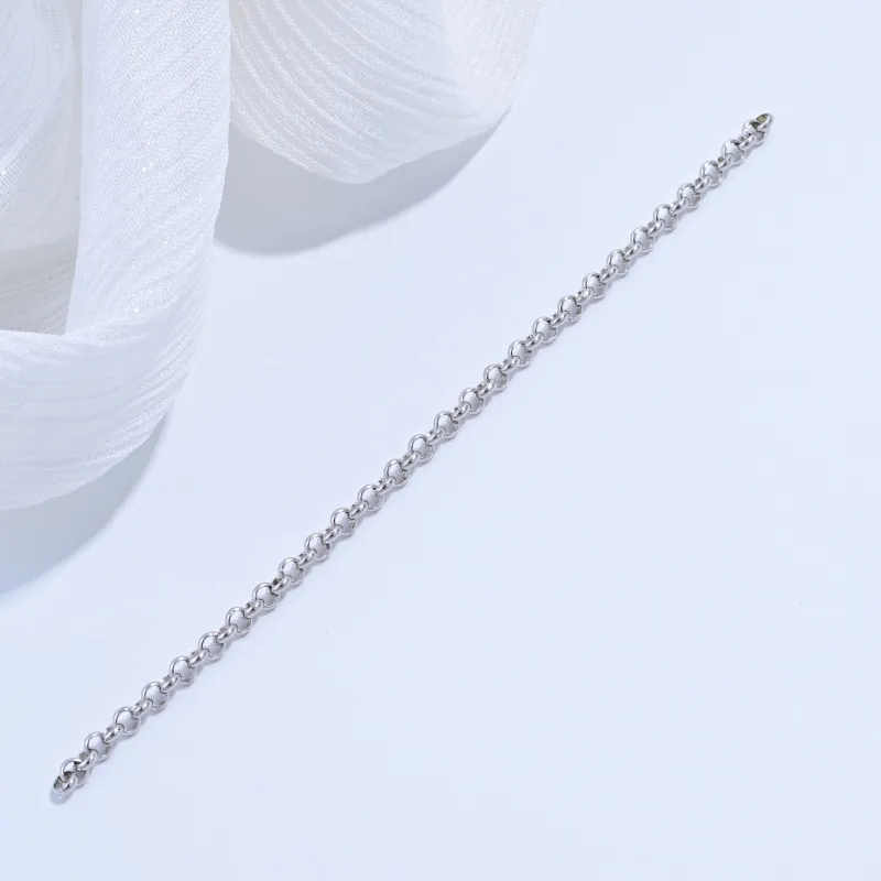 1 Piece Polished 925 Sterling Silver Rhodium Plated Chain Extension Chain Chain display picture 6