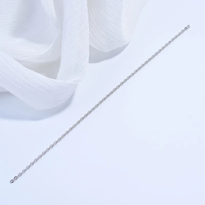 1 Piece Polished 925 Sterling Silver Rhodium Plated Chain Extension Chain Chain display picture 7