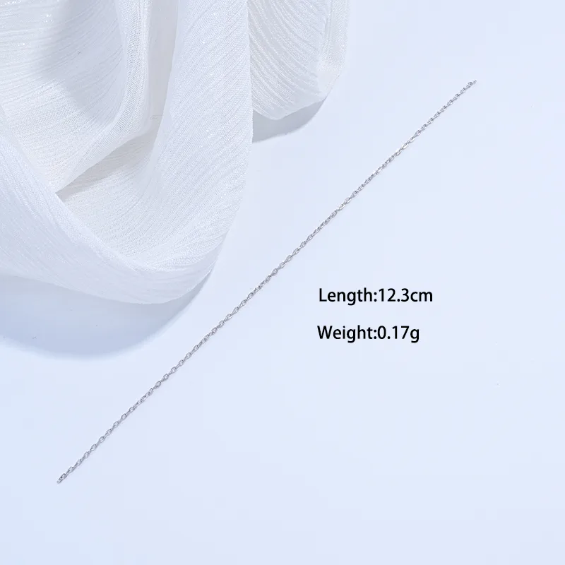 1 Piece Polished 925 Sterling Silver Rhodium Plated Chain Extension Chain Chain display picture 5