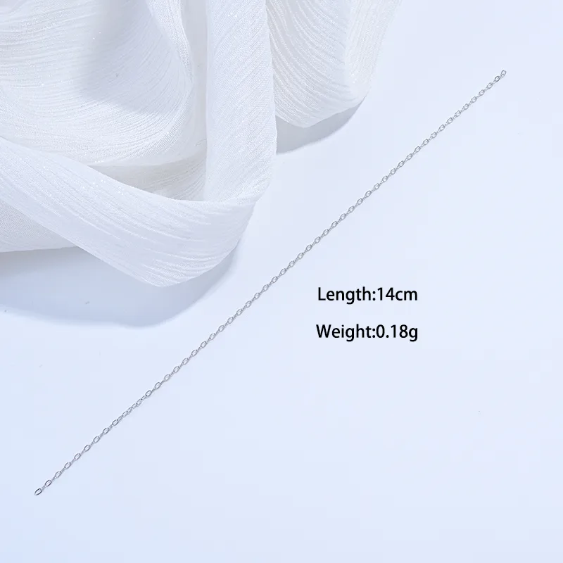 1 Piece Polished 925 Sterling Silver Rhodium Plated Chain Extension Chain Chain display picture 2