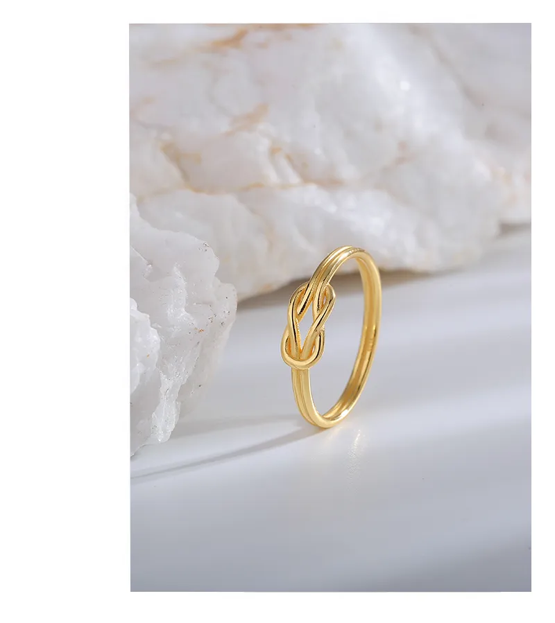 Knot 925 Sterling Silver Rings display picture 1