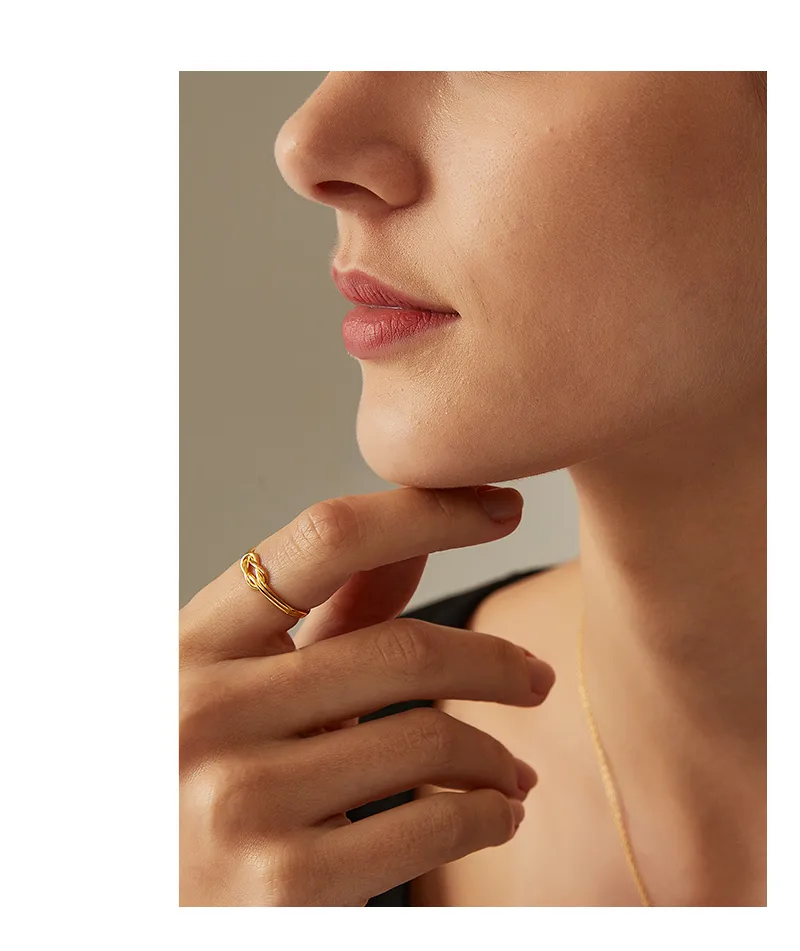 Knot 925 Sterling Silver Rings display picture 4