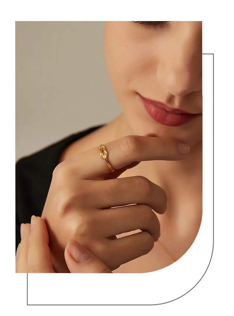 Knot 925 Sterling Silver Rings display picture 2