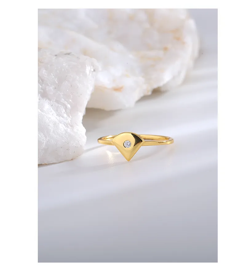 Couleur Unie Argent Sterling 925 Anneaux display picture 1