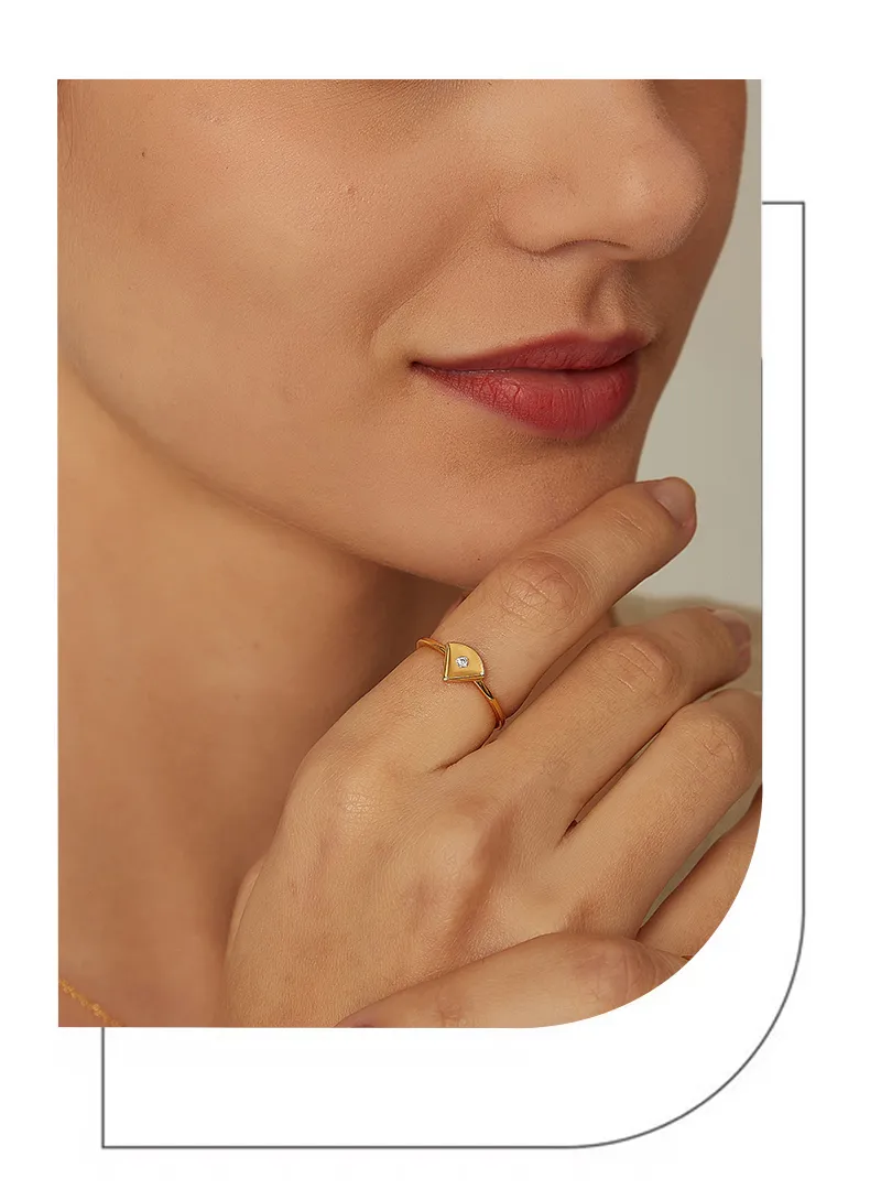 Solid Color 925 Sterling Silver Rings display picture 4
