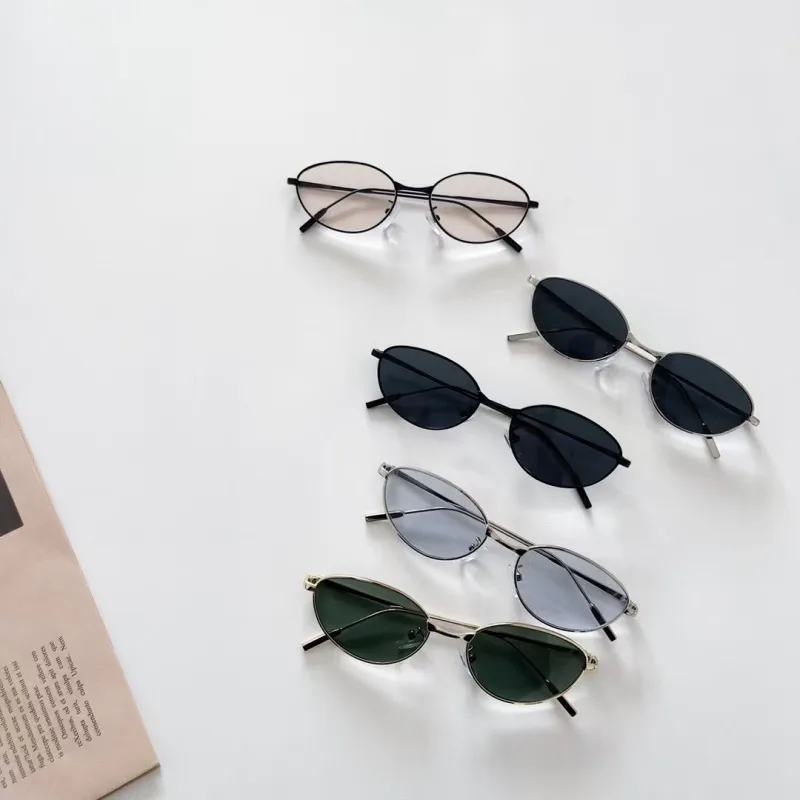 Oval Frame Cute Romantic Oval Pc Resin Gradient Tinted Lenses Full Frame Kids Sunglasses display picture 1