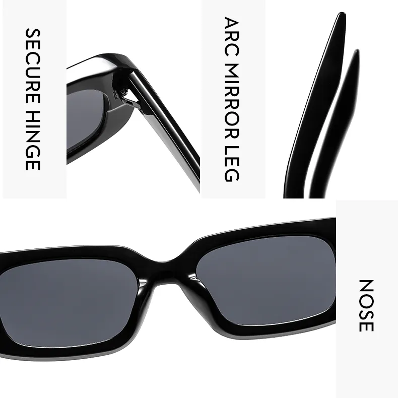 Square Casual Modern Style Letter Ac Gradient Tinted Lenses Full Frame Women's Sunglasses display picture 2
