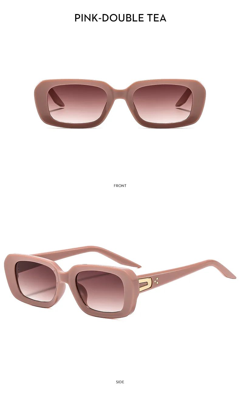 Square Casual Modern Style Letter Ac Gradient Tinted Lenses Full Frame Women's Sunglasses display picture 9
