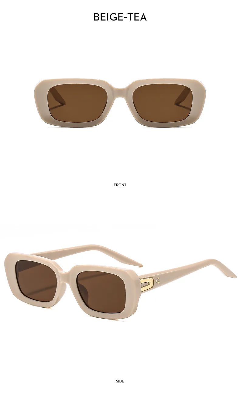 Square Casual Modern Style Letter Ac Gradient Tinted Lenses Full Frame Women's Sunglasses display picture 13