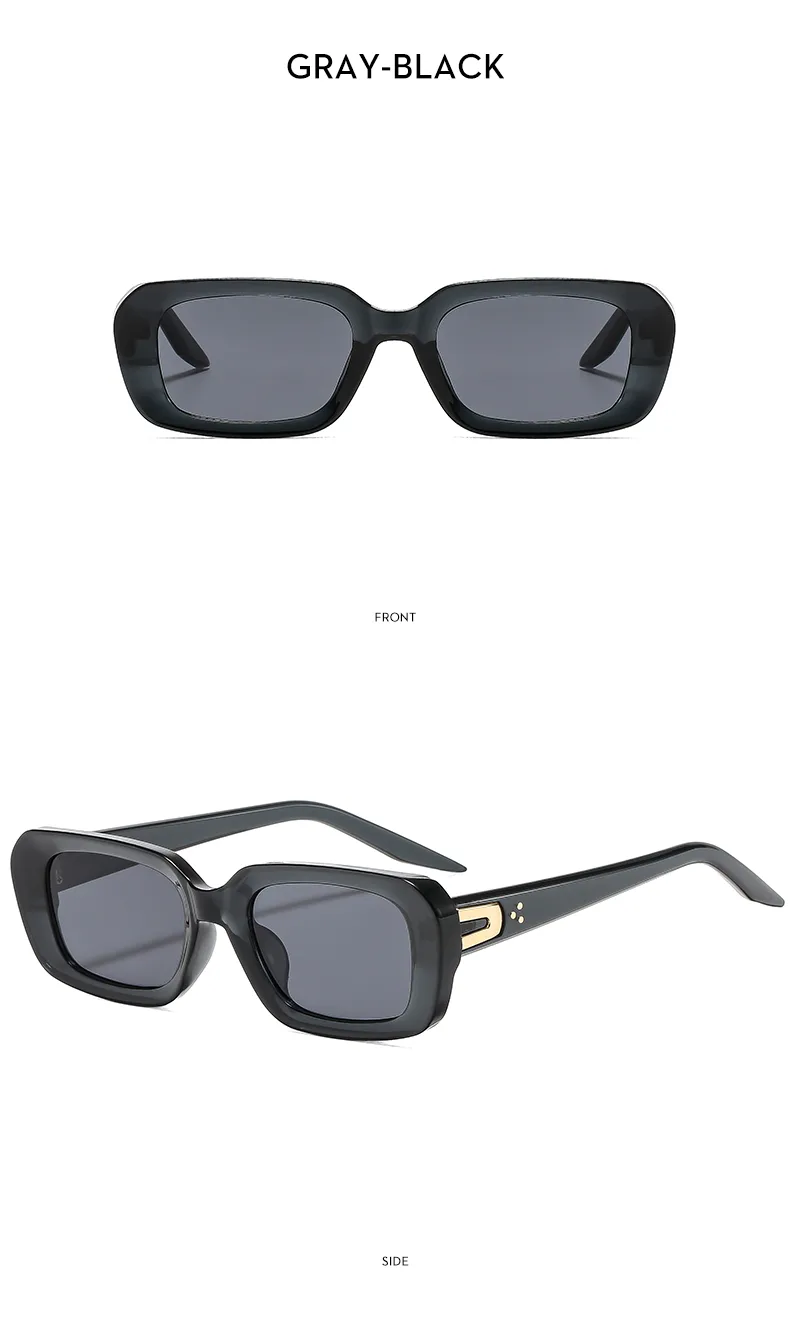 Square Casual Modern Style Letter Ac Gradient Tinted Lenses Full Frame Women's Sunglasses display picture 12