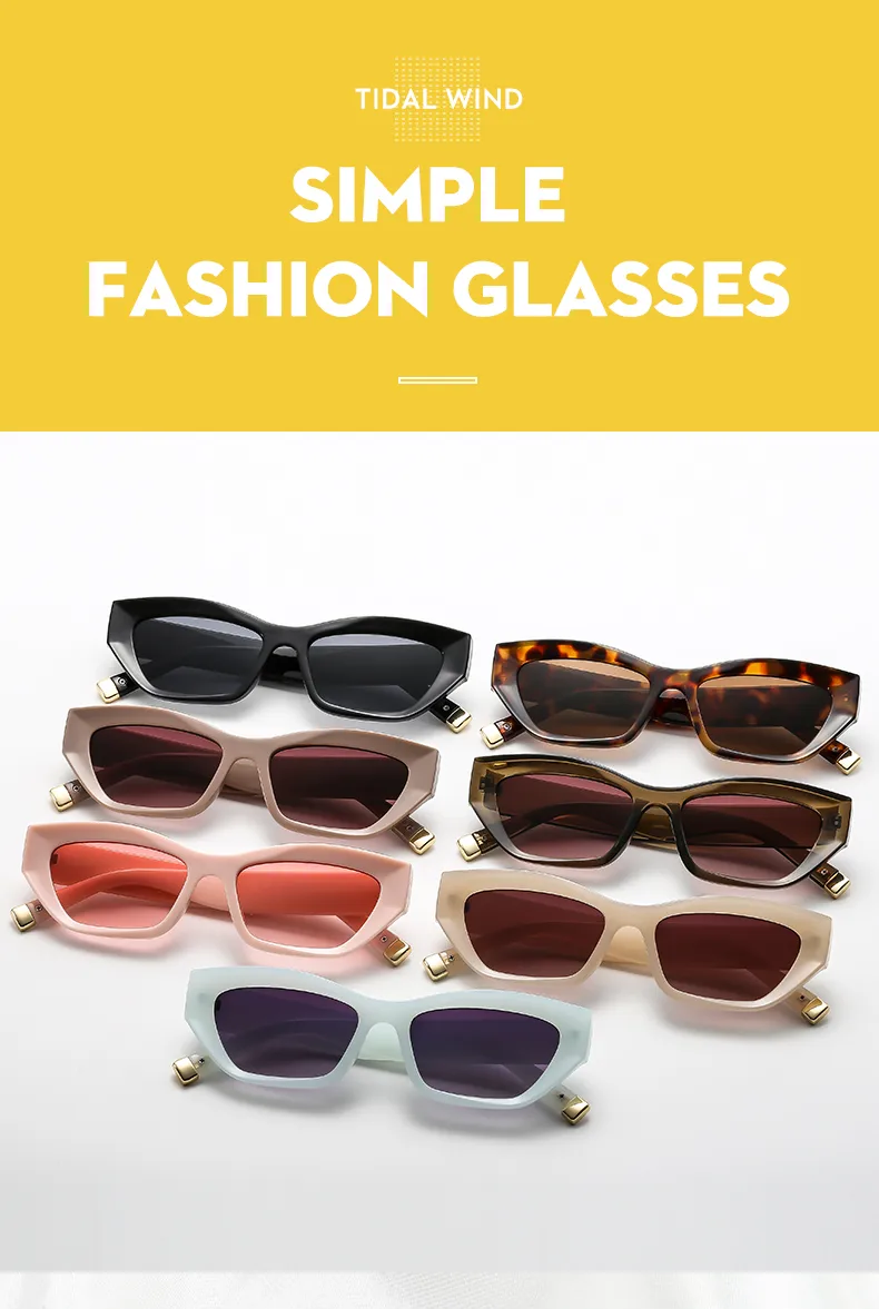 Cat Eye Casual Solid Color Ac Gradient Tinted Lenses Full Frame Women's Sunglasses display picture 11