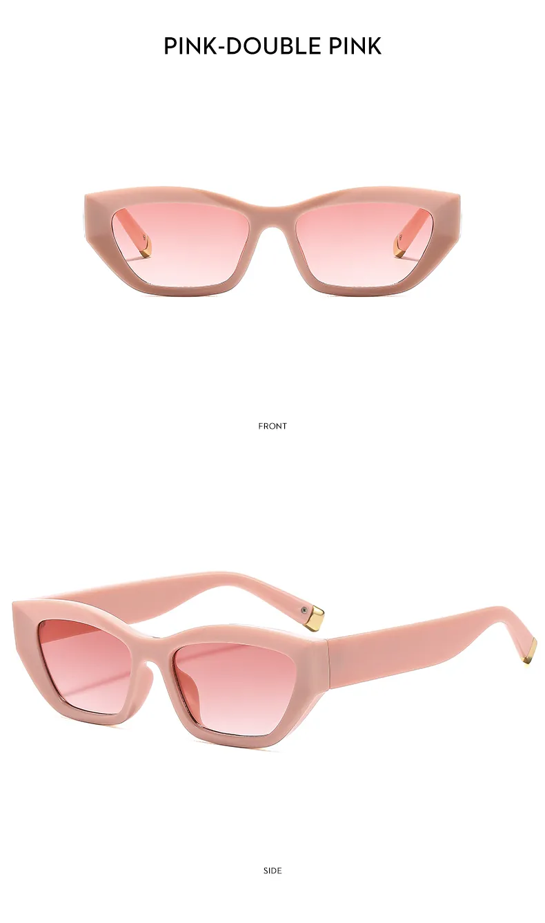 Cat Eye Casual Solid Color Ac Gradient Tinted Lenses Full Frame Women's Sunglasses display picture 7