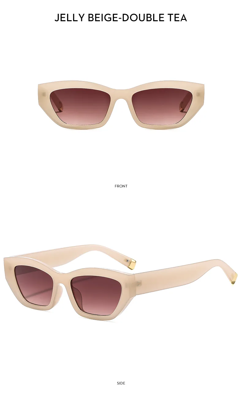 Cat Eye Casual Solid Color Ac Gradient Tinted Lenses Full Frame Women's Sunglasses display picture 14