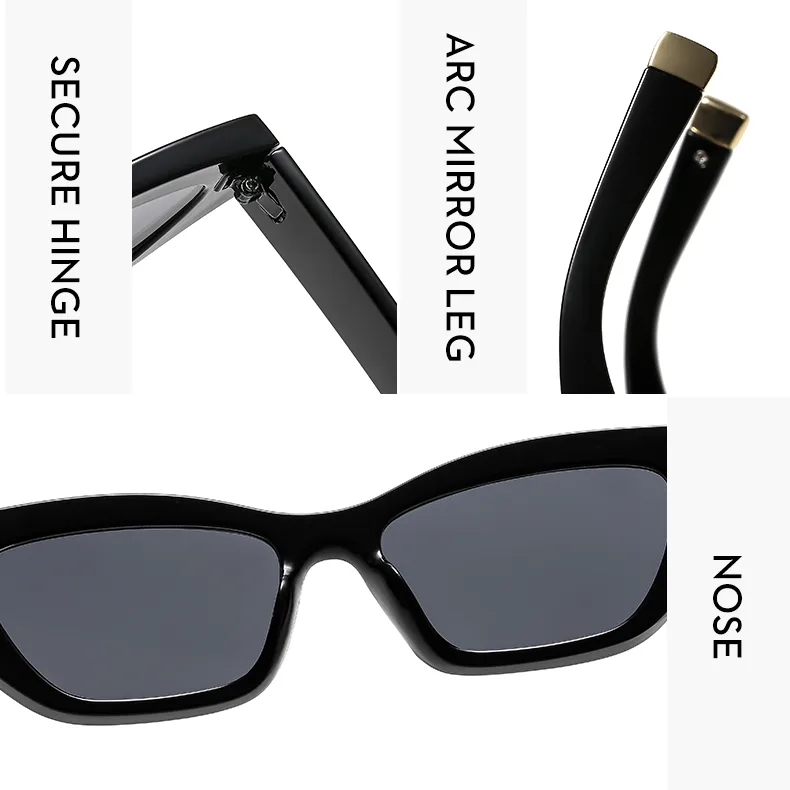 Cat Eye Casual Solid Color Ac Gradient Tinted Lenses Full Frame Women's Sunglasses display picture 8