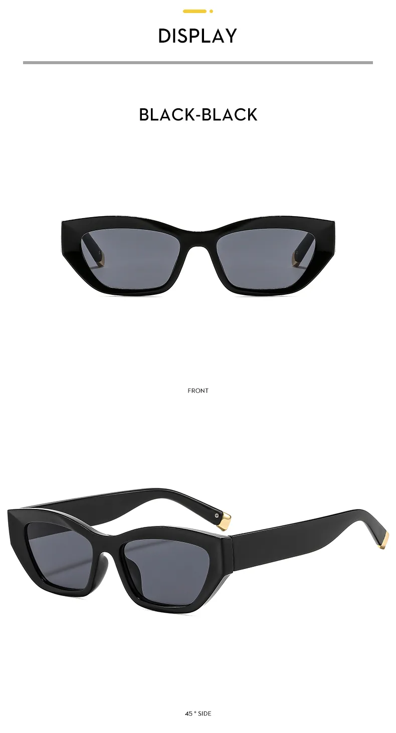 Cat Eye Casual Solid Color Ac Gradient Tinted Lenses Full Frame Women's Sunglasses display picture 9