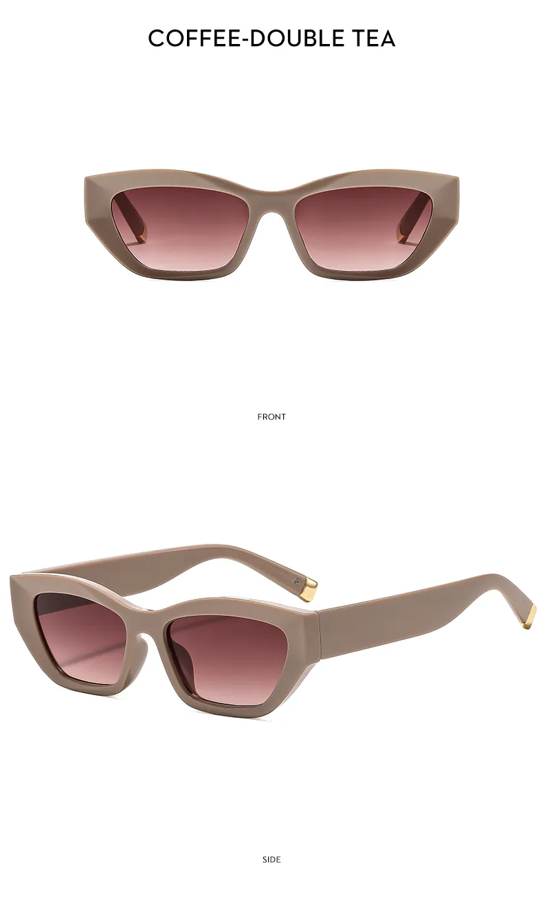 Cat Eye Casual Solid Color Ac Gradient Tinted Lenses Full Frame Women's Sunglasses display picture 13
