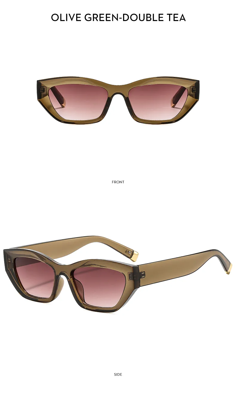 Cat Eye Casual Solid Color Ac Gradient Tinted Lenses Full Frame Women's Sunglasses display picture 16