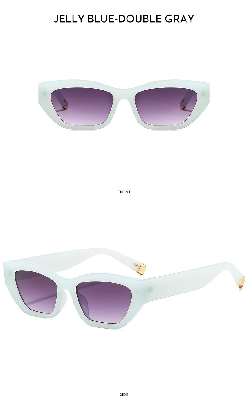 Cat Eye Casual Solid Color Ac Gradient Tinted Lenses Full Frame Women's Sunglasses display picture 6